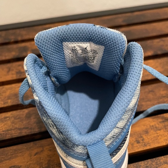 Kids Blue Denim Sneakers with White Accents - Picture 3 of 8